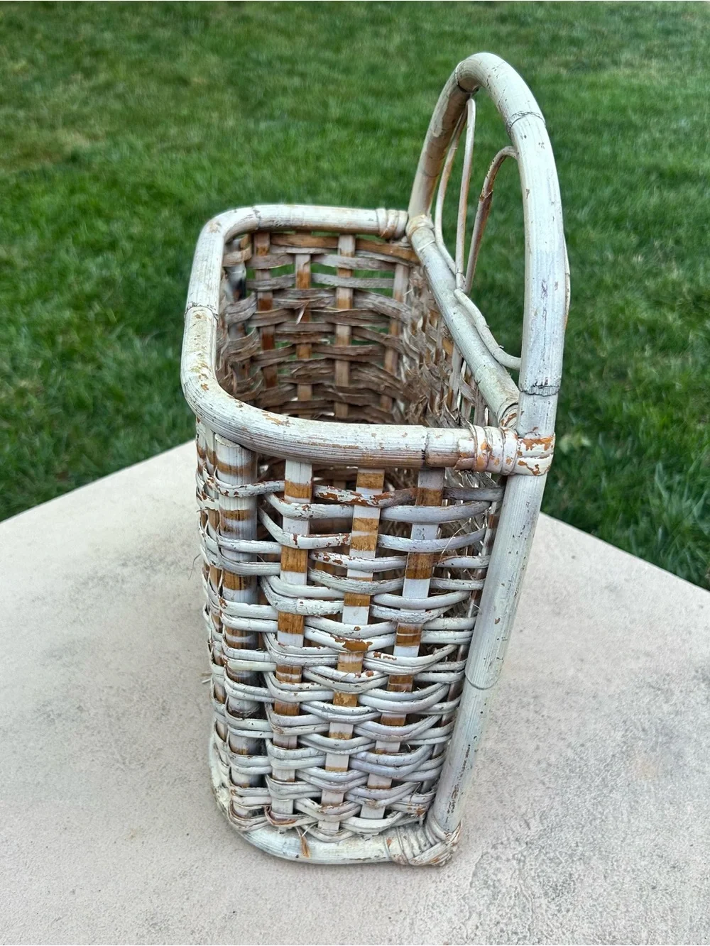 Vintage Woven Wicker Wall Basket